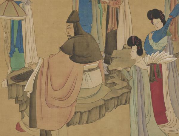 明陳洪綬撫琴圖　軸