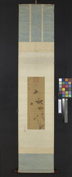 明陳洪綬花蝶寫生　軸