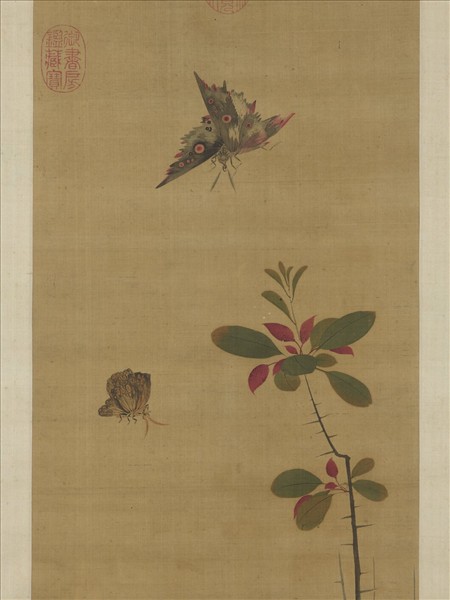 明陳洪綬花蝶寫生　軸