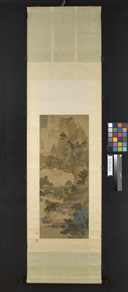 明劉度畫春山臺榭　軸