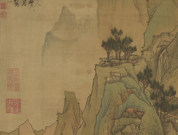 明劉度畫春山臺榭　軸