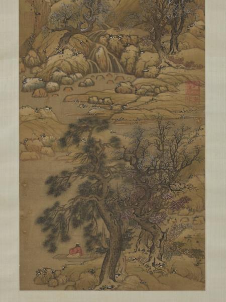 明藍瑛溪山雪霽　軸