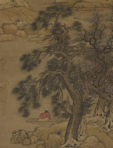 明藍瑛溪山雪霽　軸