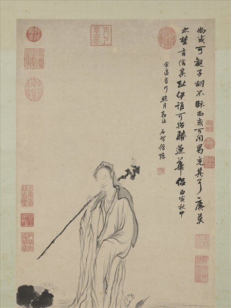 明邵彌畫蓮華大士像　軸