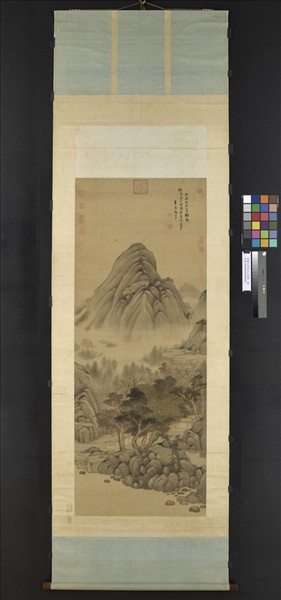 清顧大申秋日山居圖　軸