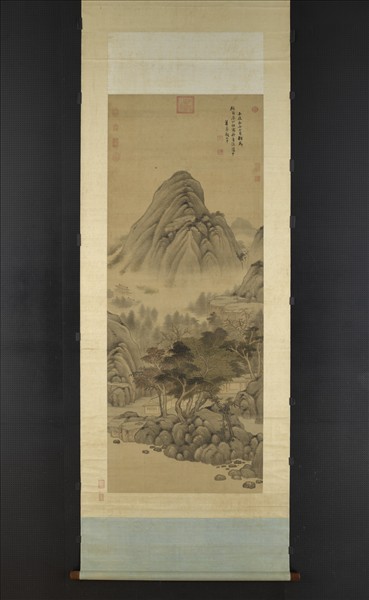 清顧大申秋日山居圖　軸