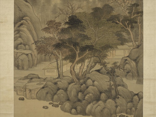 清顧大申秋日山居圖　軸