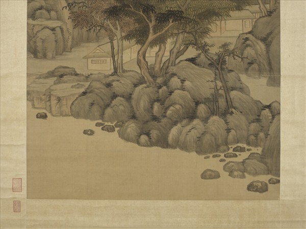 清顧大申秋日山居圖　軸