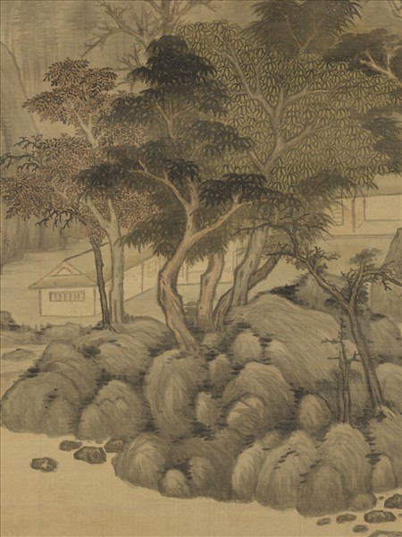 清顧大申秋日山居圖　軸