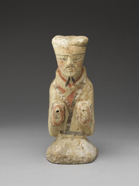 灰陶加彩御者俑- 故宮