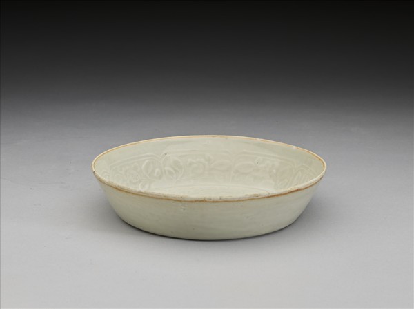 青白瓷印花花卉紋洗