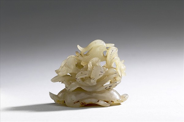 鴛鴦荷葉紋玉頂