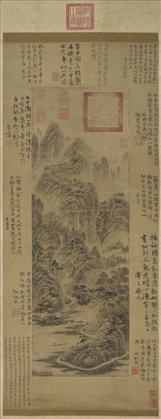 五代南唐巨然富春山圖　軸