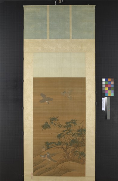 五代後蜀黃筌竹林鵓鴿圖　軸