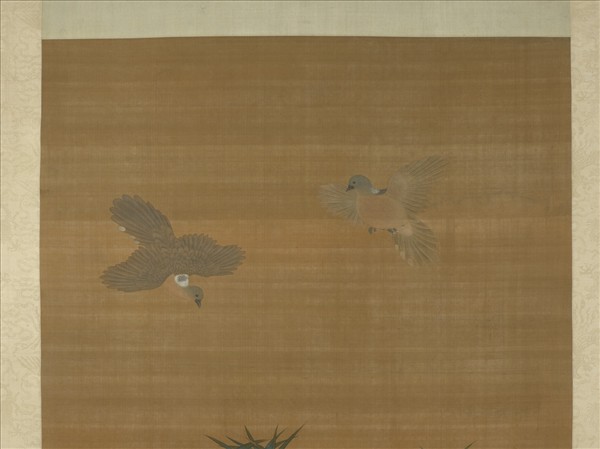 五代後蜀黃筌竹林鵓鴿圖　軸