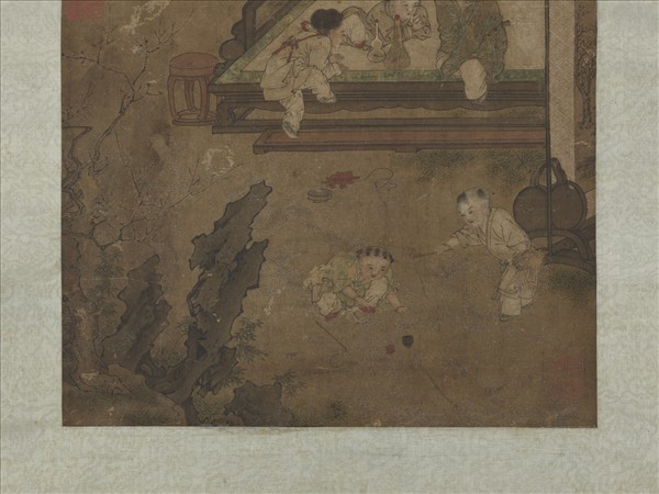 宋蘇漢臣嬰戲圖　軸