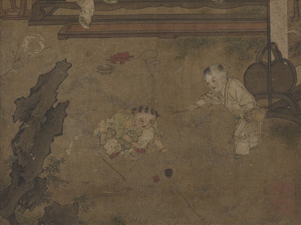 宋蘇漢臣嬰戲圖　軸