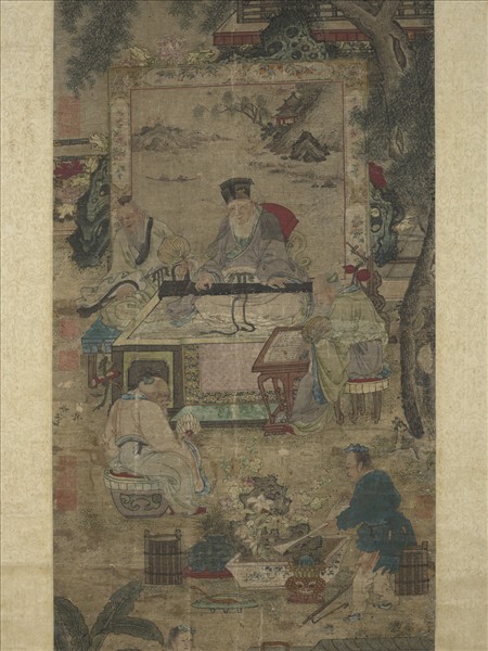 宋劉松年琴書樂志圖　軸