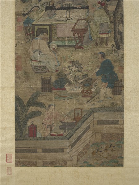 宋劉松年琴書樂志圖　軸