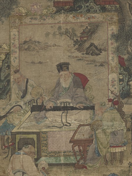 宋劉松年琴書樂志圖　軸