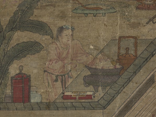 宋劉松年琴書樂志圖　軸