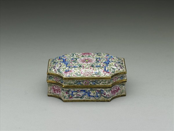 銅胎畫琺瑯盒