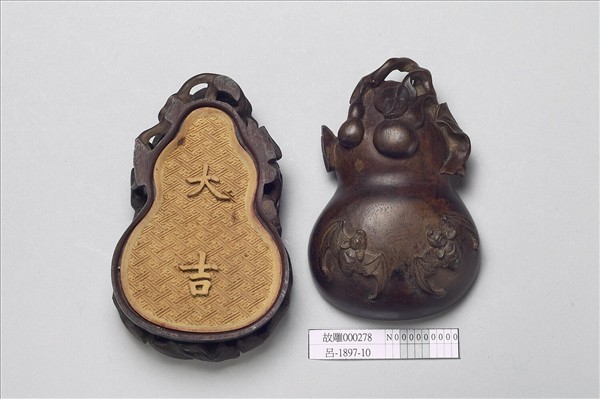 檀木雕福祿大吉香佩