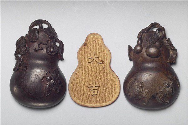 檀木雕福祿大吉香佩