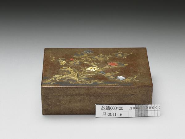 椿梅蒔繪方形套盒