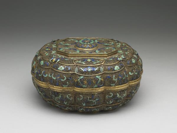銅胎畫琺瑯橢圓盒- 故宮