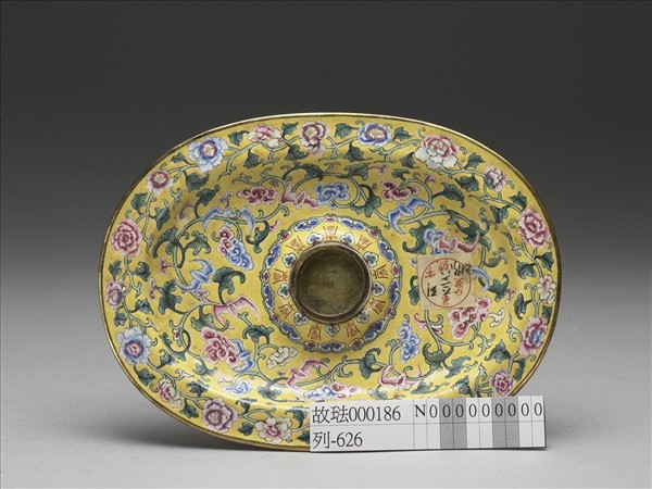 銅胎畫琺瑯盤