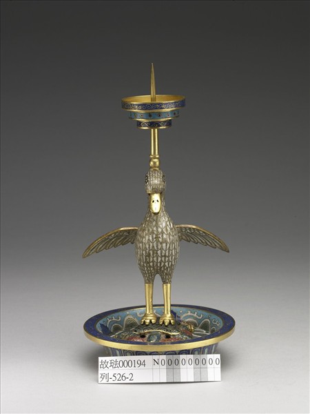 掐絲琺瑯海晏河清燭台