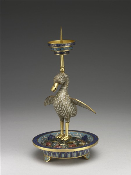 掐絲琺瑯海晏河清燭台