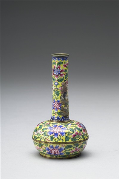 銅胎畫琺瑯瓶式盒