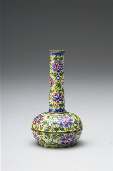 銅胎畫琺瑯瓶式盒