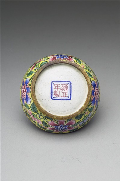 銅胎畫琺瑯瓶式盒