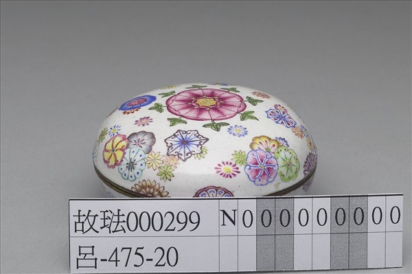 銅胎畫琺瑯皮球花紋盒