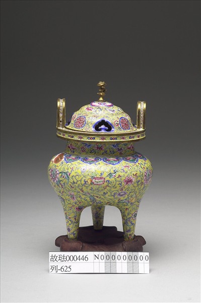 銅胎畫琺瑯三足爐