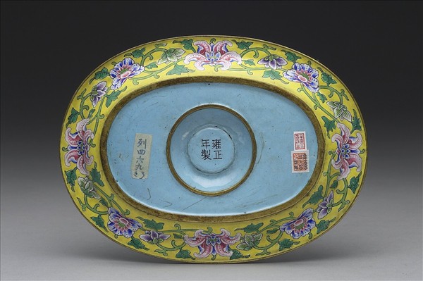 銅胎畫琺瑯盤