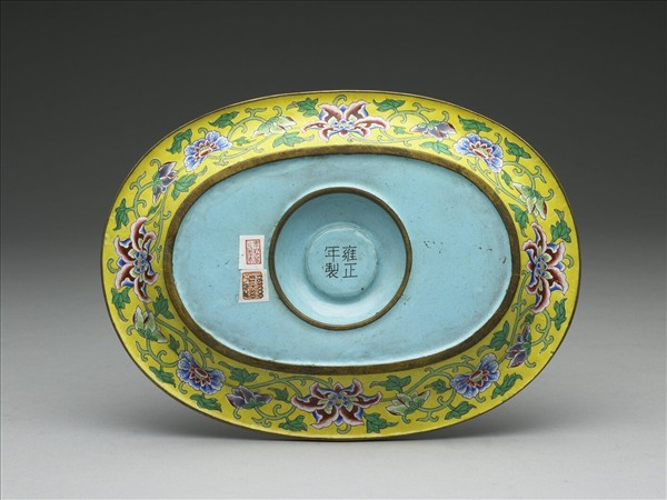 銅胎畫琺瑯盤
