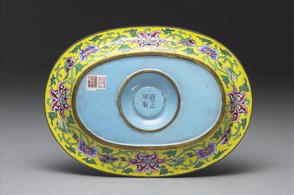 銅胎畫琺瑯盤