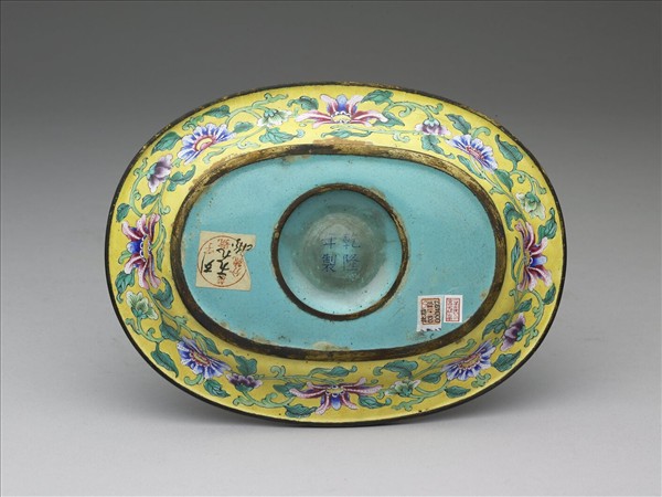 銅胎畫琺瑯盤