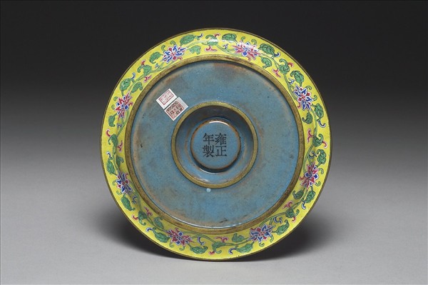 銅胎畫琺瑯盤