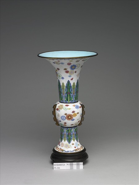 銅胎畫琺瑯花觚