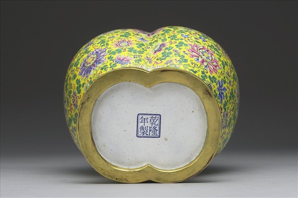 銅胎畫琺瑯雙連蓋罐