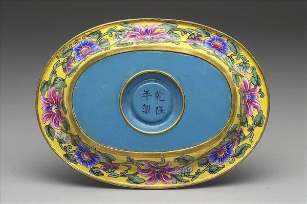 銅胎畫琺瑯盤
