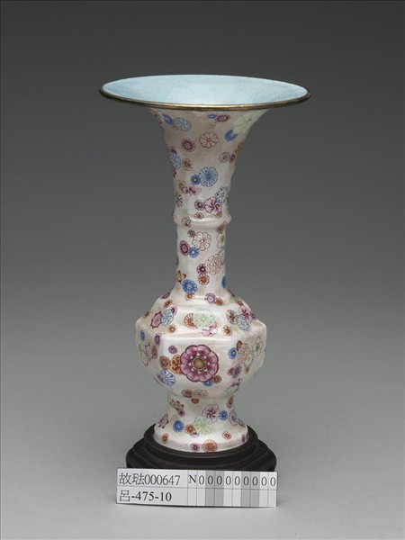 銅胎畫琺瑯觚式瓶