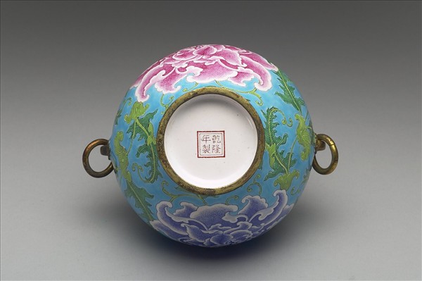 銅胎畫琺瑯蓋罐