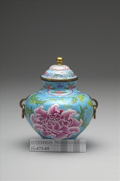 銅胎畫琺瑯蓋罐