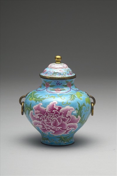 銅胎畫琺瑯蓋罐